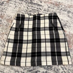 STYLUS Black and White Plaid Mini Skirt